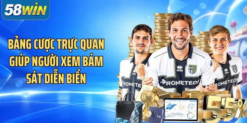 Bảng cược trực quan giúp người xem bám sát diễn biến